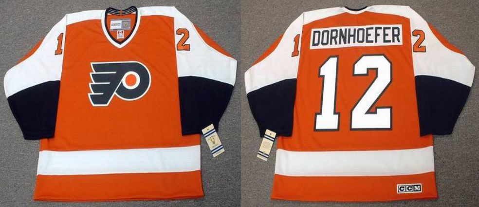2019 Men Philadelphia Flyers #12 Dornhoefer Orange CCM NHL jerseys